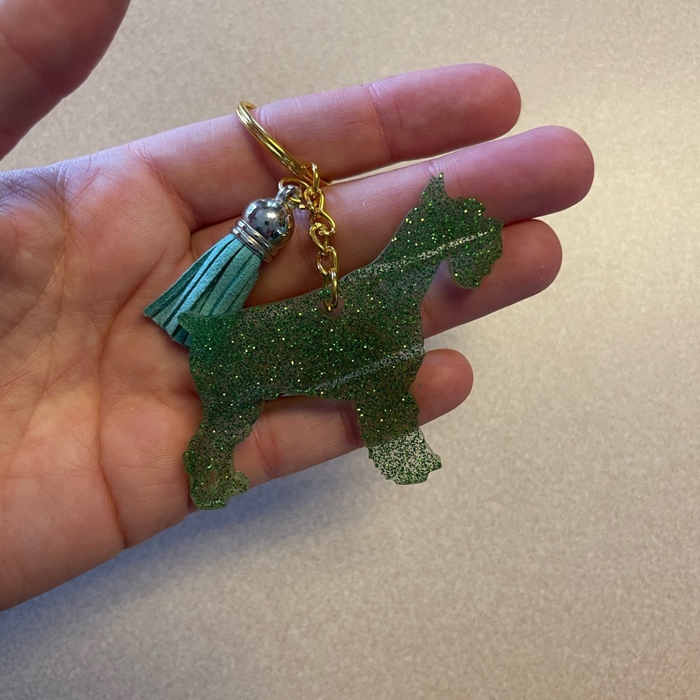 🎉🎉HP🎉🎉 Handmade Schnauzer  Keychain - Picture 2 of 6